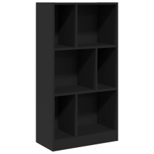 vidaXL fekete szerelt fa könyvszekrény 57 x 28,5 x 107,5 cm bútor