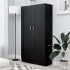 vidaXL Fekete szerelt fa könyvszekrény 82,5 x 30,5 x 150 cm