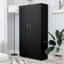 vidaXL Fekete szerelt fa könyvszekrény 82,5 x 30,5 x 150 cm bútor