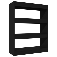 vidaXL fekete szerelt fa könyvszekrény/térelválasztó 80 x 30 x 103 cm (811701) bútor