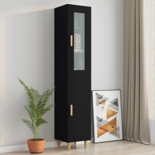 vidaXL Fekete szerelt fa magasszekrény 34,5 x 34 x 180 cm bútor