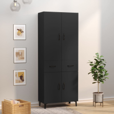 vidaXL fekete szerelt fa magasszekrény 69,5 x 34 x 180 cm bútor