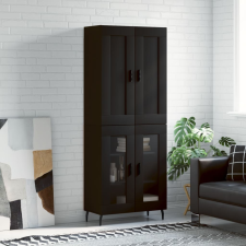 vidaXL fekete szerelt fa magasszekrény 69,5 x 34 x 180 cm bútor