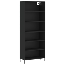 vidaXL fekete szerelt fa magasszekrény 69,5x32,5x180 cm (3189582) bútor