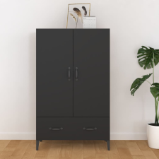 vidaXL fekete szerelt fa magasszekrény 70 x 31 x 115 cm bútor