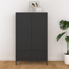 vidaXL fekete szerelt fa magasszekrény 70 x 31 x 115 cm bútor