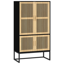 vidaXL fekete szerelt fa magasszekrény 70 x 35 x 125 cm (352140) bútor