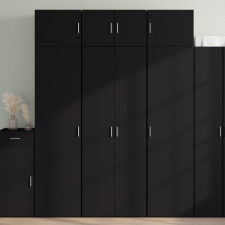 vidaXL fekete szerelt fa magasszekrény 70 x 42,5 x 185 cm bútor