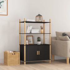 vidaXL fekete szerelt fa magasszekrény 80x40x121 cm bútor