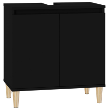 vidaXL fekete szerelt fa mosdószekrény 58x33x60 cm (821253) fürdőszoba bútor