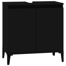 vidaXL fekete szerelt fa mosdószekrény 58x33x60 cm (821261) fürdőszoba bútor