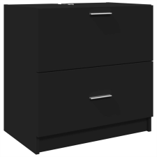 vidaXL fekete szerelt fa mosdószekrény 59 x 37 x 59 cm (848109) fürdőszoba bútor
