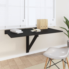 vidaXL fekete szerelt fa összecsukható fali asztal 100x60x56 cm bútor