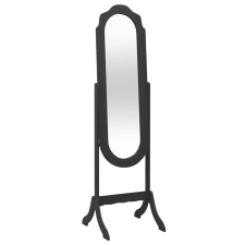 vidaXL fekete szerelt fa szabadon álló tükör 45,5 x 47,5 x 160 cm bútor