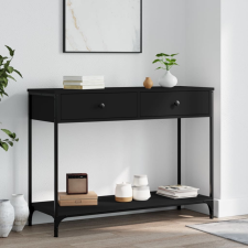 vidaXL fekete szerelt fa tálalóasztal 100 x 34,5 x 75 cm bútor