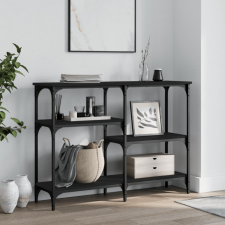 vidaXL fekete szerelt fa tálalóasztal 102x29x75 cm bútor