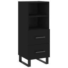 vidaXL fekete szerelt fa tálalóasztal 34,5 x 34 x 90 cm (828693) bútor