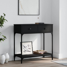vidaXL fekete szerelt fa tálalóasztal 75 x 34,5 x 75 cm bútor