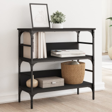 vidaXL fekete szerelt fa tálalóasztal 75x32x75 cm bútor
