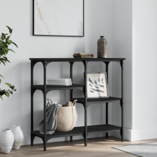 vidaXL fekete szerelt fa tálalóasztal 80x29x75 cm bútor