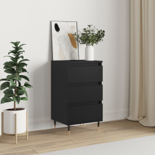 vidaXL fekete szerelt fa tálalószekrény 40 x 35 x 70 cm bútor