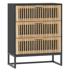 vidaXL fekete szerelt fa tálalószekrény 60 x 30 x 75 cm (352113) bútor