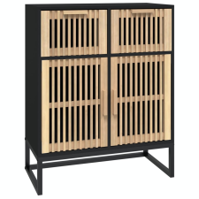 vidaXL fekete szerelt fa tálalószekrény 60 x 30 x 75 cm (352116) bútor