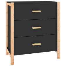vidaXL fekete szerelt fa tálalószekrény 62 x 38 x70 cm (345673) bútor