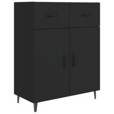 vidaXL fekete szerelt fa tálalószekrény 69,5 x 34 x 90 cm (812196) bútor