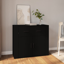 vidaXL fekete szerelt fa tálalószekrény 80x33 x70 cm bútor
