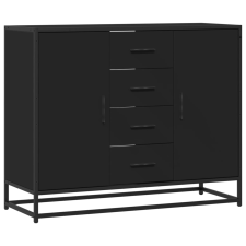 vidaXL fekete szerelt fa tálalószekrény 92 x 35 x 76 cm (3300825) bútor