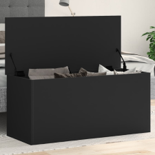 vidaXL fekete szerelt fa tárolóláda 100x42x46 cm bútor