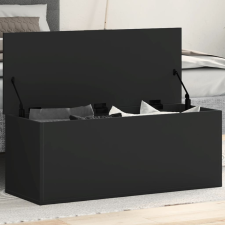 vidaXL fekete szerelt fa tárolóláda 90 x 35 x 35 cm bútor