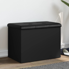 vidaXL fekete szerelt fa tárolópad 62 x 42 x 45 cm bútor