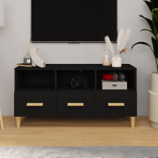 vidaXL fekete szerelt fa TV-szekrény 102 x 36 x 50 cm bútor