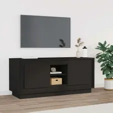 vidaXL fekete szerelt fa TV-szekrény 102x35x45 cm bútor