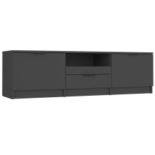 vidaXL fekete szerelt fa TV-szekrény 140x35x40 cm (811449) bútor