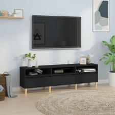 vidaXL fekete szerelt fa TV-szekrény 150 x 30 x 44,5 cm bútor