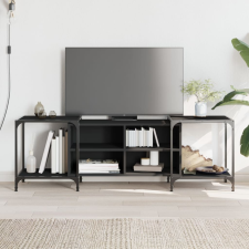 vidaXL fekete szerelt fa TV-szekrény 153 x 37 x 50 cm bútor