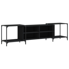 vidaXL fekete szerelt fa TV-szekrény 203 x 37 x 50 cm (837607) bútor