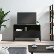 vidaXL fekete szerelt fa TV-szekrény 80 x 36 x 50 cm bútor