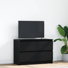 vidaXL fekete szerelt fa TV-szekrény 80x35x54 cm bútor