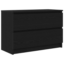 vidaXL fekete szerelt fa TV-szekrény 80x35x54 cm (861788) bútor
