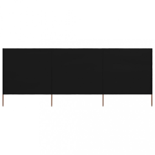 vidaXL fekete szövet 3-paneles szélfogó 400 x 160 cm kerti bútor