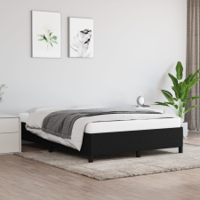vidaXL fekete szövet ágykeret 140 x 190 cm ágy és ágykellék