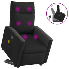 vidaXL fekete szövet dönthető masszázs- és állófotel bútor