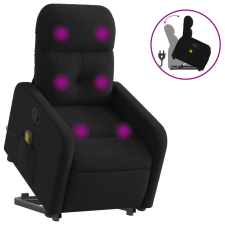 vidaXL fekete szövet dönthető masszázs- és állófotel (3206806) masszázsfotel