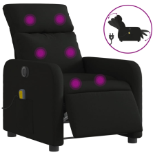 vidaXL fekete szövet elektromos dönthető masszázsfotel (3206692) masszázsfotel