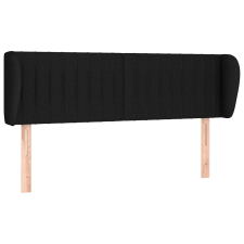 vidaXL fekete szövet fejtámla szárnyakkal 147x23x78/88 cm (3117382) ágy és ágykellék