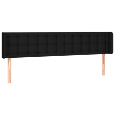 vidaXL fekete szövet fejtámla szárnyakkal 163x16x78/88 cm (3119210) ágy és ágykellék